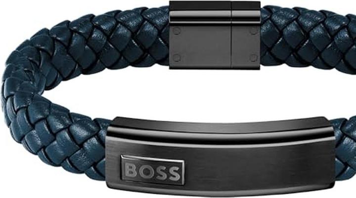 Produktbild Hugo Boss TmavÄ› modrÃ½ koÅ¾enÃ½ nÃ¡ramek Lander 1580179M (Leder)