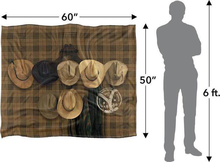 Image du produit Yellowstone - Couverture HATS OFF (152 x 127 cm)