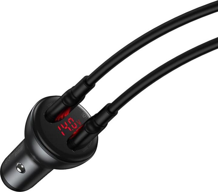 Produktbild Baseus Digital Display Dual USB 4.8A Car Charger 24W Grey
