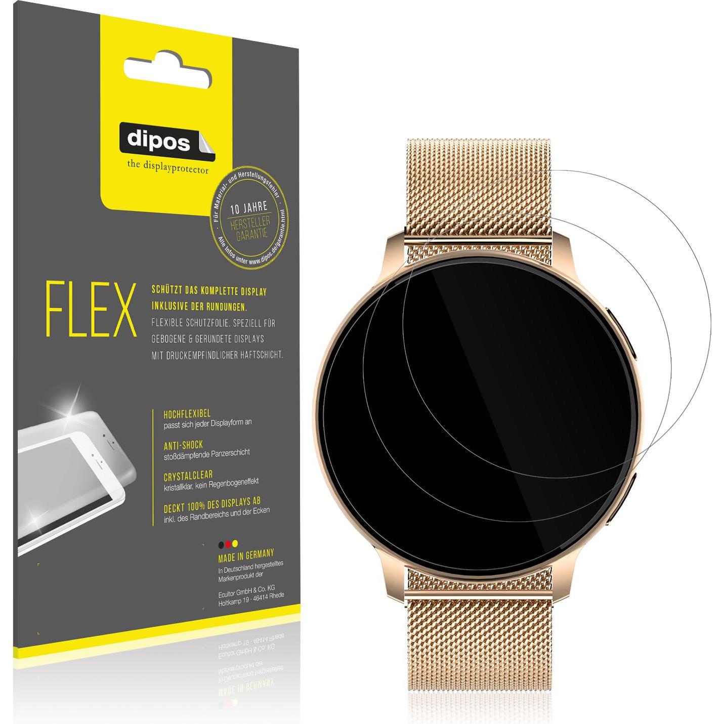 Dipos 3D Full Cover Schutzfolie, Smartwatch Schutzfolie, Transparent