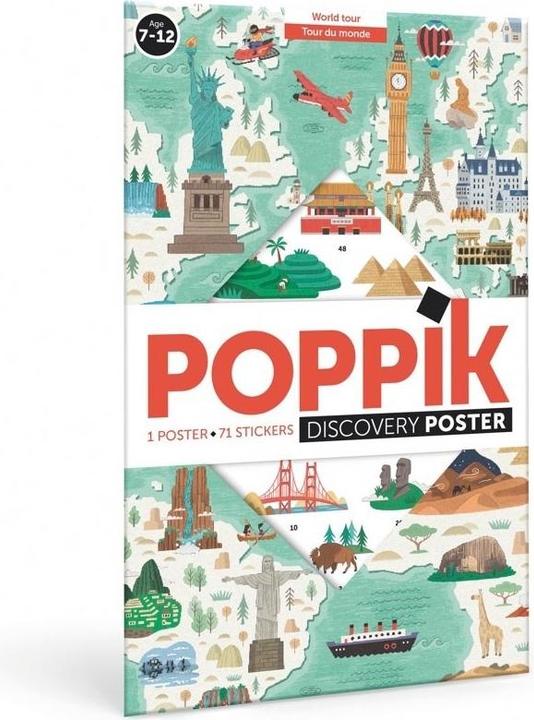 Actual product image Poppik Sticker Learning Poster World Tour
