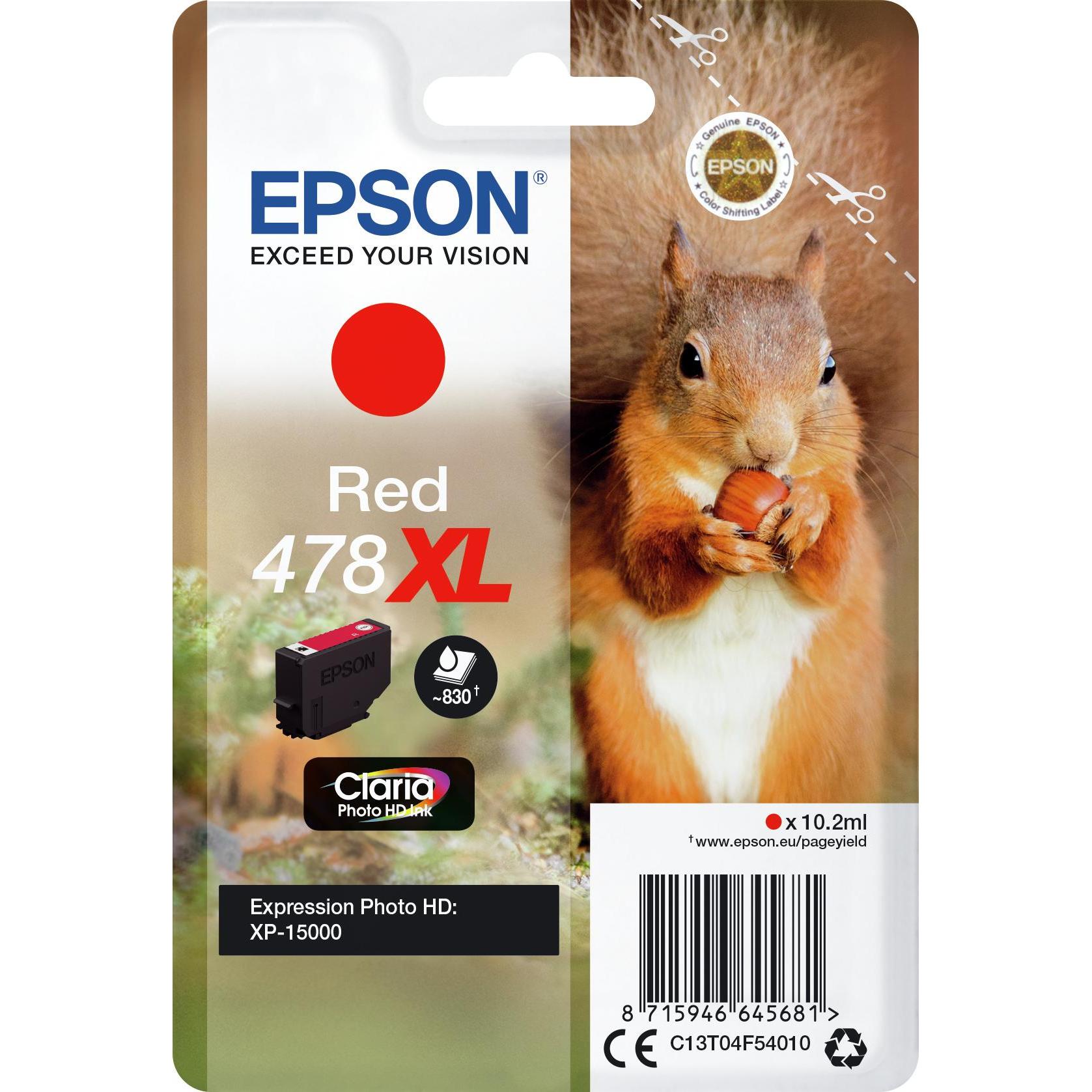 Epson, Druckerpatrone, 478XL - 10.2 ml - mit hoher Kapazität - Rot (R)
