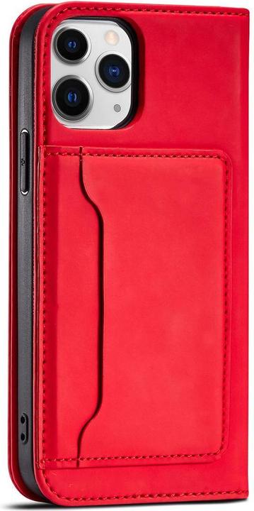 Image du produit Hurtel Etui Magnétique pour iPhone 12 Pro Max Pochette Porte Carte Portefeuille Rouge (Apple iPhone 12 Pro Max)