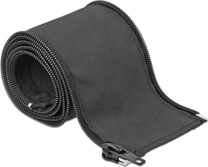 Produktbild Delock Kabelschlauch 1 m x 25 mm, mit Reissverschluss Schwarz (Kabelschlauch, 100 cm)