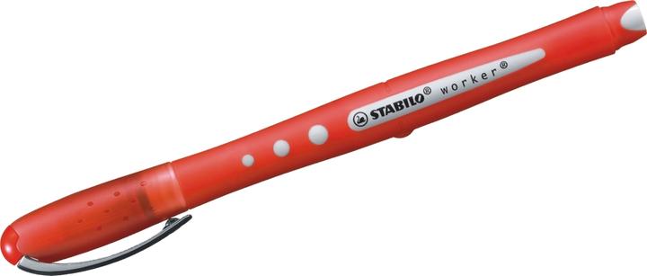 Actual product image STABILO Rollerball - worker+ colorful - medium - pack of 10 - red (Red, 10 x)