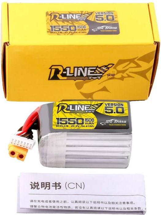 Immagine prodotto Tattu Lipo R-Line Versione 5.0 (22.20 V, 1550 mAh)