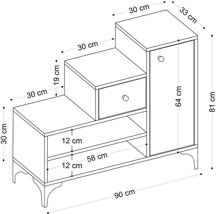 Actual product image Woody Ander (90 x 33 x 77 cm)