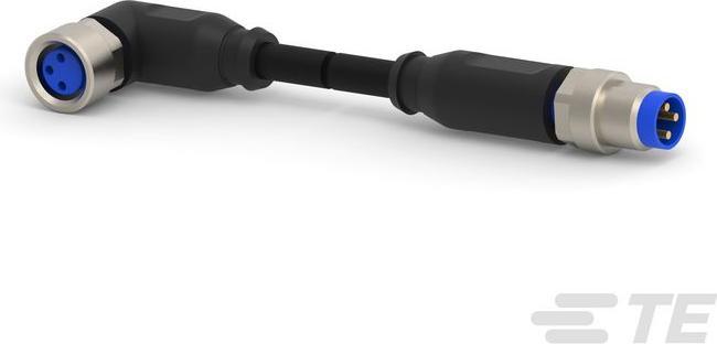 Produktbild TE Connectivity M8 ANG SKT-M8 PLUG, 3P 1.5M 2LED