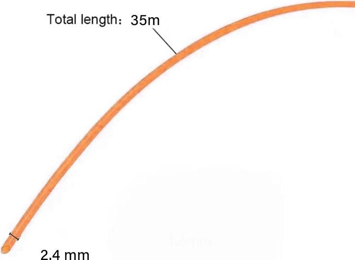 Produktbild Norka Trimmerschnur Ø2,4mm - 35m - Orange (Rasentrimmer, Trimmerfaden + Fadenspule)