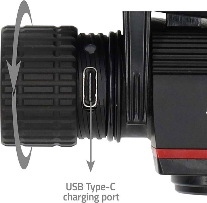 Image du produit Nedis Lampe frontale LED | Fonctionne sur piles / Alimentation par USB | 3.7 V DC | Piles fournies (1000 lm)