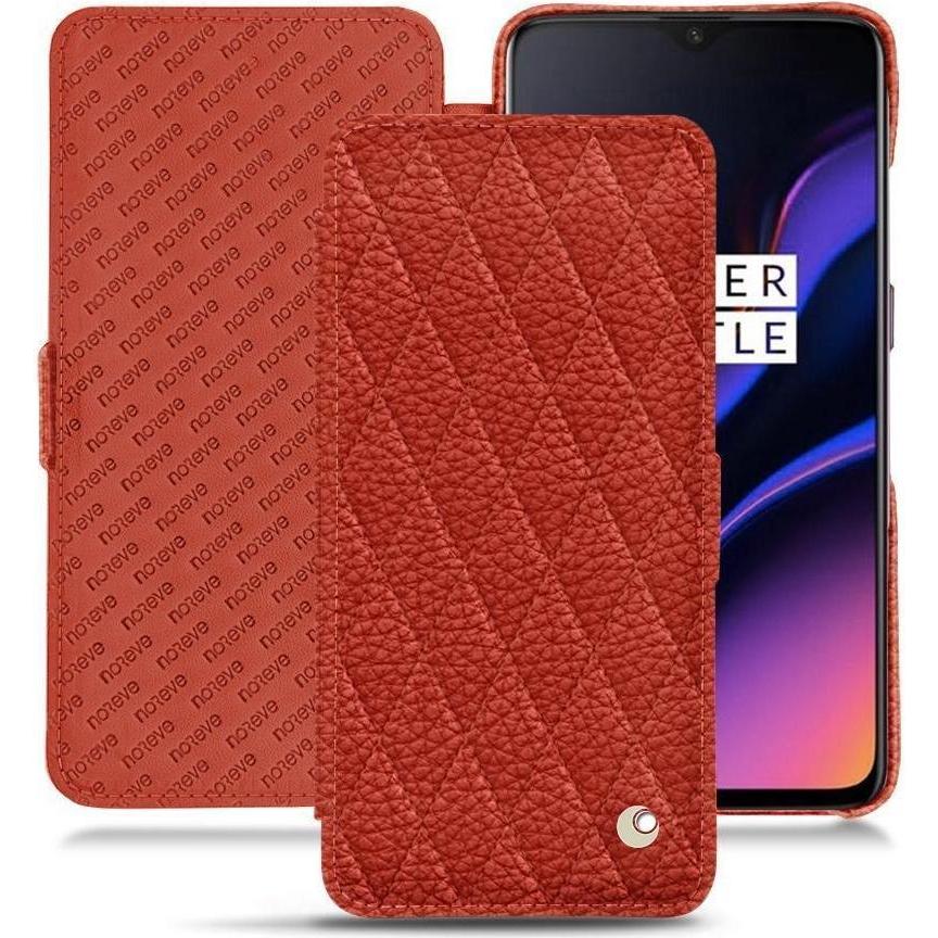 Thumbnail - Noreve Lederschutzhülle horizontal (OnePlus 6T), Smartphone Hülle, Orange