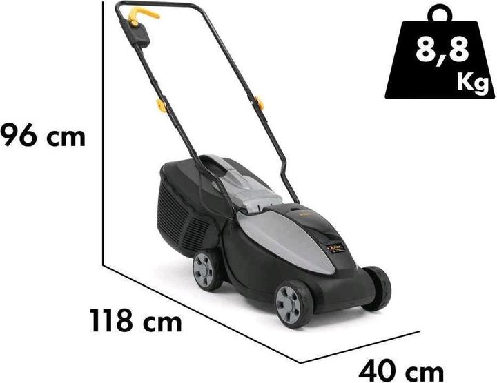 Actual product image Alpina Garden A particularly compact cordless lawn mower with a cutting width of 30 cm, powered by a 20 V (Rechargeable battery operated)