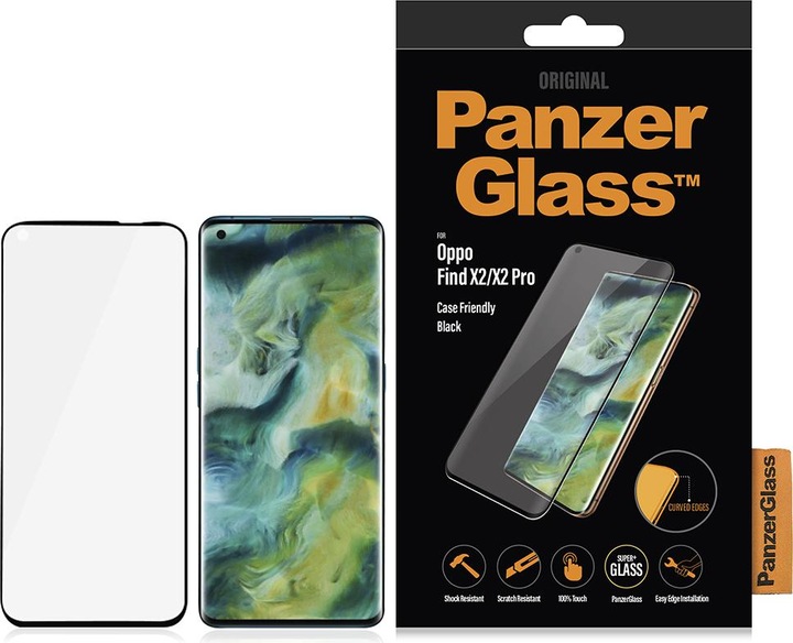 Produktbild PanzerGlass Edge to Edge (1 Stück, Oppo Find X2)