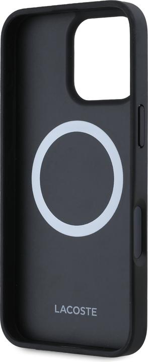 Actual product image Lacoste Set 2in1 Case + Cable USB-C Iconic Petit Pique Woven MagSafe for iPhone 16 Pro black (Apple iPhone 16 Pro)