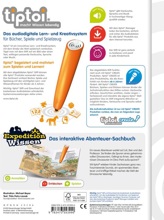Produktbild tiptoi Dinosaurier (Deutsch, Michael Bayer, THiLO, 2012)