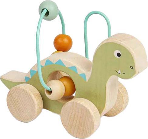 Bigjigs Schiebespielzeug aus Holz, Diplodocus mit Perlenrahmen