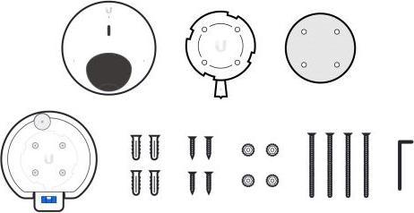 Actual product image Ubiquiti UniFi Protect G4 Dome (2688 x 1512 Pixels)