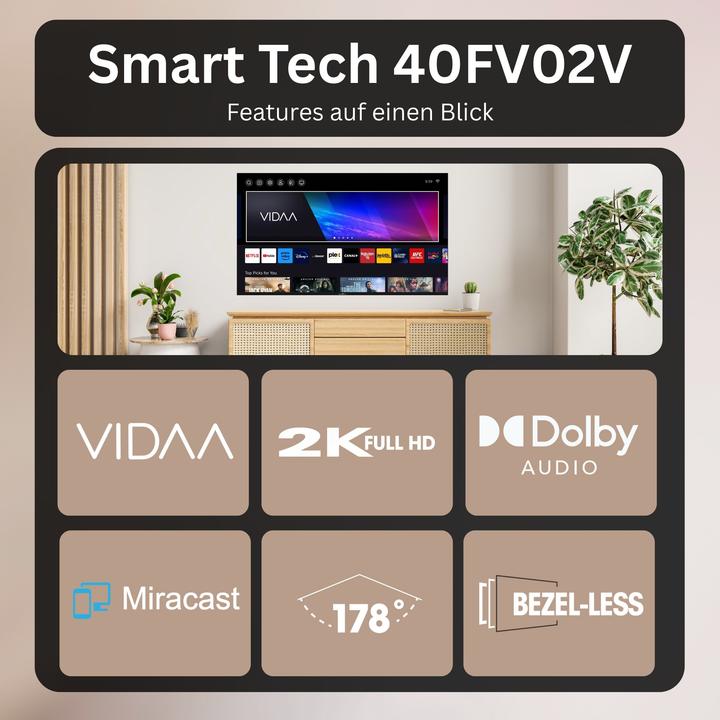 Image du produit Smart Tech Smart TV 40 pouces Full (40", LED, Full HD)