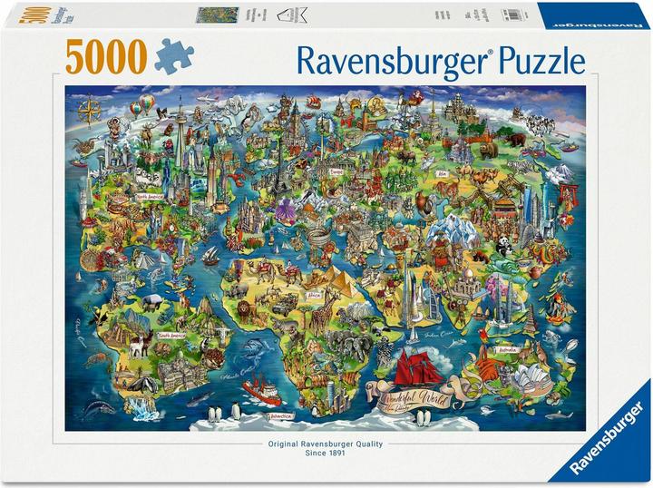 Ravensburger Weltkarte mit Sehenswürdigkeiten (5000 Teile)
