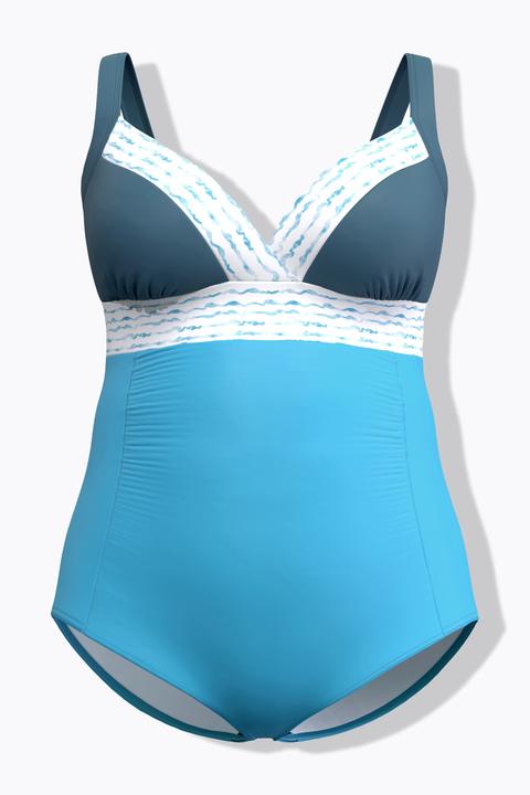 Produktbild Ulla Popken Badeanzug, Patchlook, Softcups, recycelt (48)