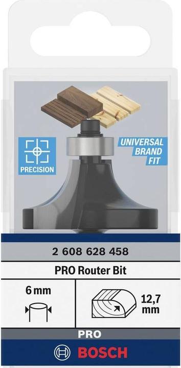 Immagine prodotto Bosch Professional Zubehör Fresa per arrotondare 6 mm. R1 12,7 mm. D 38,1 mm. L 18,6 mm. G 60 mm