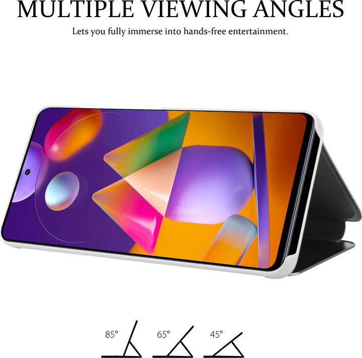 Actual product image Cadorabo Book Smart View Mirror Cover (Samsung Galaxy M31s)