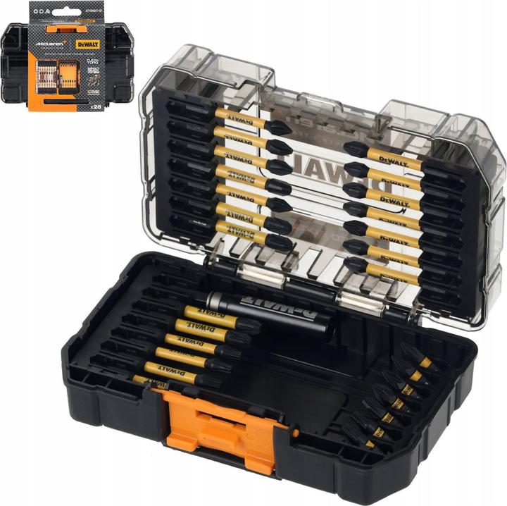 Actual product image DeWalt Impact wrench bit set (Cross Phillips PH, Cross Pozidriv PZ, Hexagon socket TX)
