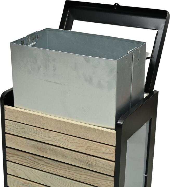 Image du produit Aristar Poubelle avec habillage bois et insert en verre (50 l)