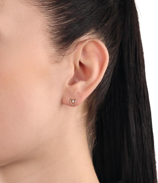 Immagine prodotto Amor Ohrschmuck für Damen, Gold 375, Zirkonia synth. | Herz (9 ct, Oro 375)