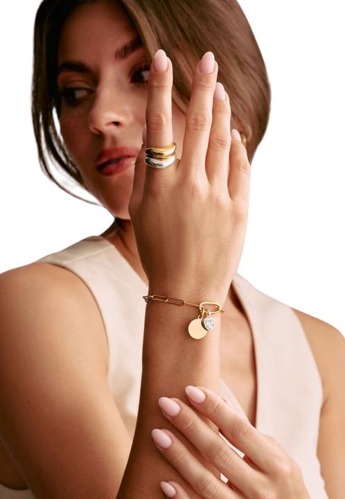 Immagine prodotto Thomas Sabo Charm-Anhänger Herz mit Steinen Connect Silber (Argento sterling)