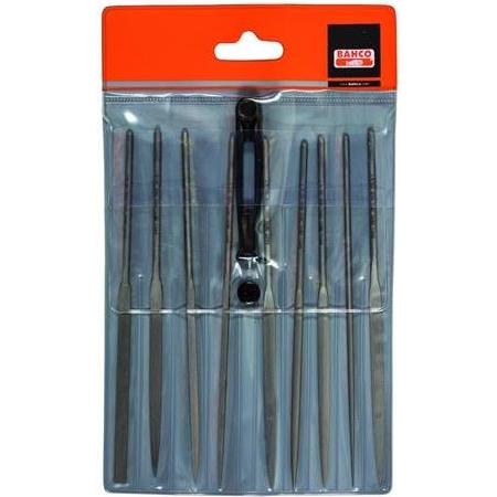 Bahco, Raspel + Feile, Nadelfeilensatz, Halbschlicht, ohne Heft 160 mm - 9-teilig (160 mm)