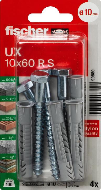 Produktbild Fischer Universaldübel UX 10x60 R S K (4 Stk.)