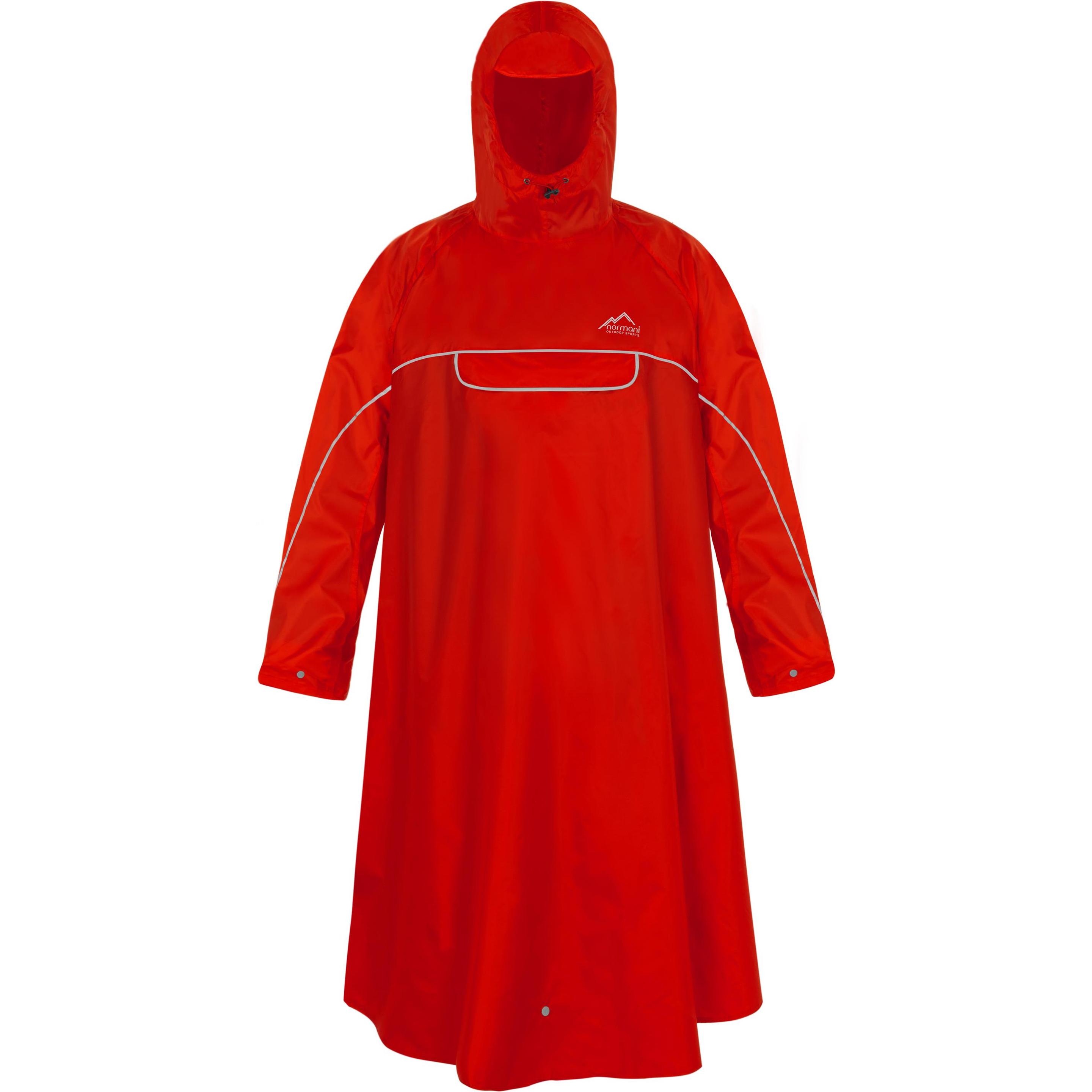 Thumbnail - Normani, Unisex, Jacke, Regenponcho Tutunendo (48, 50), Rot, 48, 50