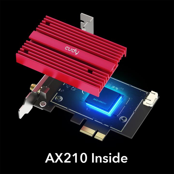 Actual product image Cudy WE4000 network card Internal WLAN / Bluetooth (Mini PCI Express)
