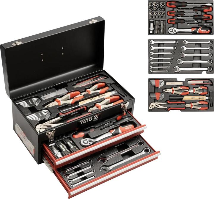 Actual product image Yato TOOL BOX W. TOOLS 80PCS (80 pieces)