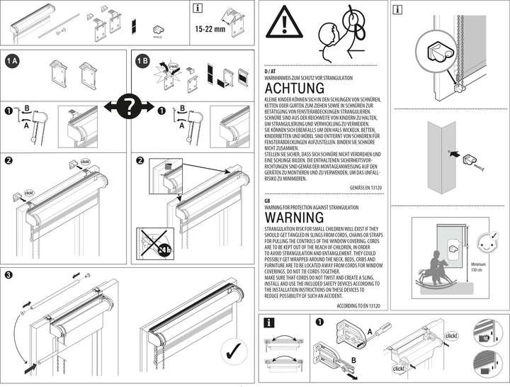Actual product image My home EASYFIX double roller blind (70 x 150 cm)