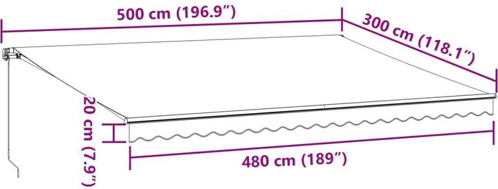 Image du produit vidaXL Einziehbare Markise (5 m)