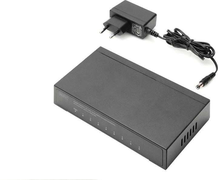 Produktbild Digitus 8-Port Gigabit Switch, Desktop, Unmanaged, Metallgehäuse (8 Ports)