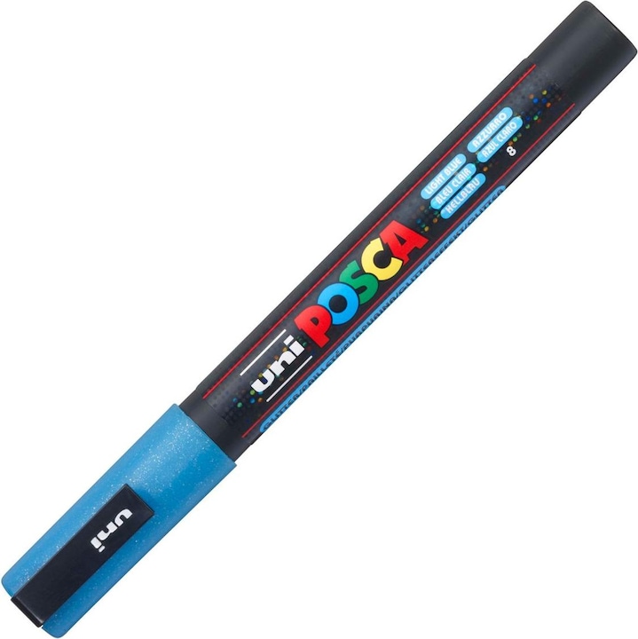 Actual product image Posca Marker PC-3M round tip (Glitter Light blue, 1.30 mm, 1 x)