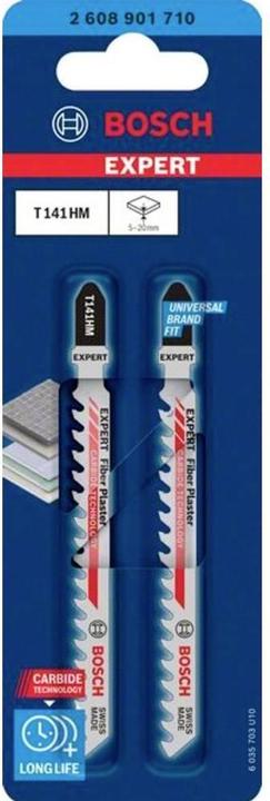 Actual product image Bosch Professional Zubehör EXPERT 'Fiber Plaster' T 141 HM Jigsaw blade, 2 pieces