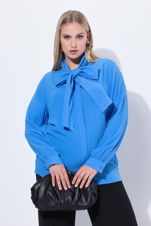 Image du produit Ulla Popken Blouse à manches longues avec châle intégré (42, 44)