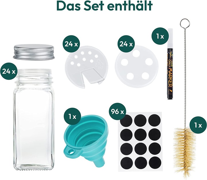 Produktbild Gadgy Gewürzgläser mit Streueinsatz, 24 Stück