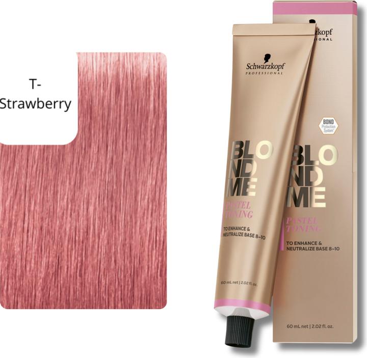 Produktbild Schwarzkopf Blondme - Pastel Toning Strawberry (T-Strawberry)