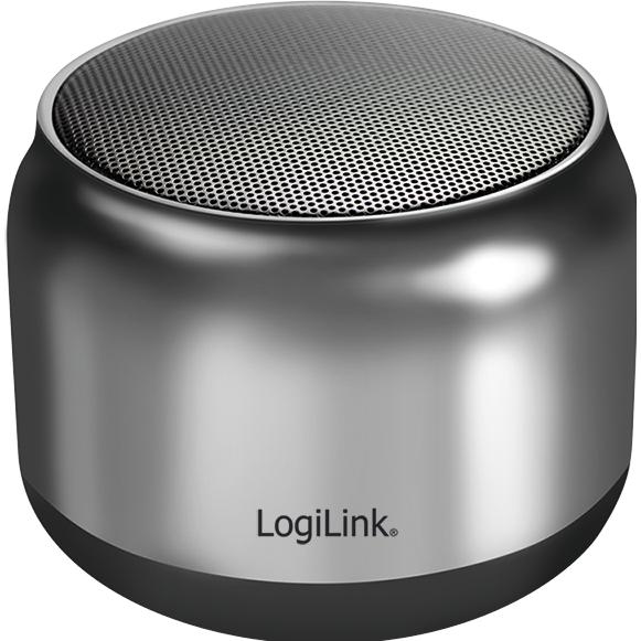 LogiLink BT 5.1-Lautsprecher, USB-C, TWS, Surround-Sound, Freisprecheinrichtung (10.50 h), Bluetooth luidspreker, Zwart, Grijs