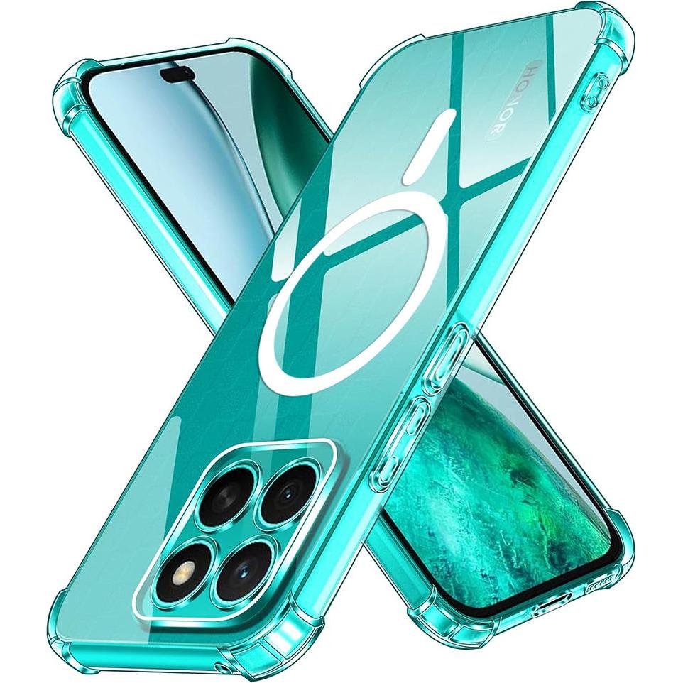 Techsuit - Shockproof Clear Silicone MagSafe - Honor X8c - Clear (Honor X8), Cover smartphone, Trasparente