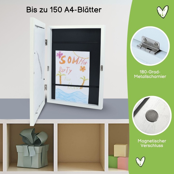 Produktbild Hermex Bilderrahmen Flip Fotorahmen A4 Kunstrahmen Bildhalter Wandrahmen (A4)