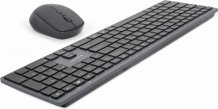 Actual product image Gembird KBS-ECLIPSE-M500 Backlight Pro Business Slim wireless desktop set US layout black (US, Cable)