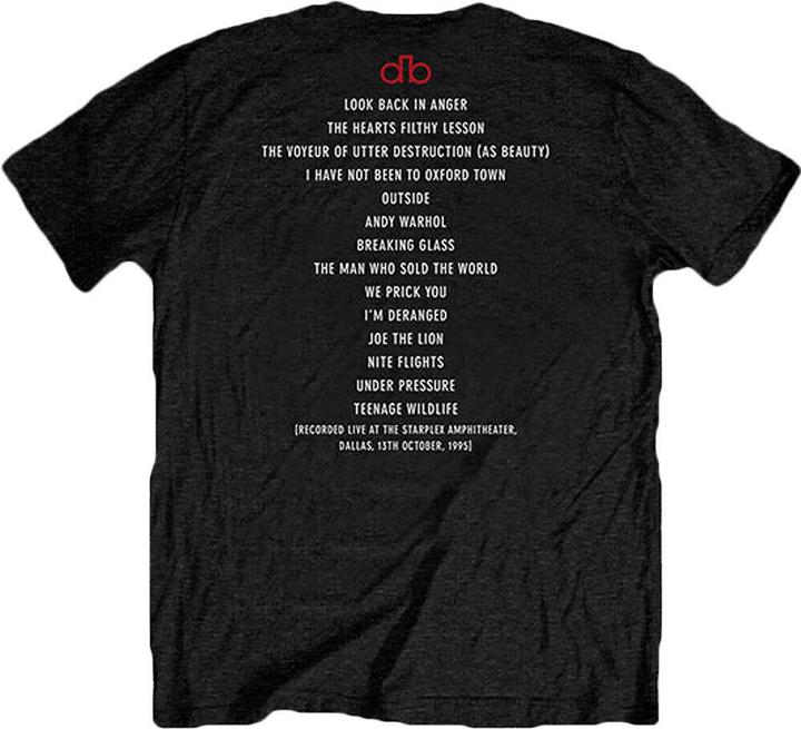 Immagine prodotto David Bowie Maglietta unisex da adulto Dallas '95 Back Print in cotone (M)