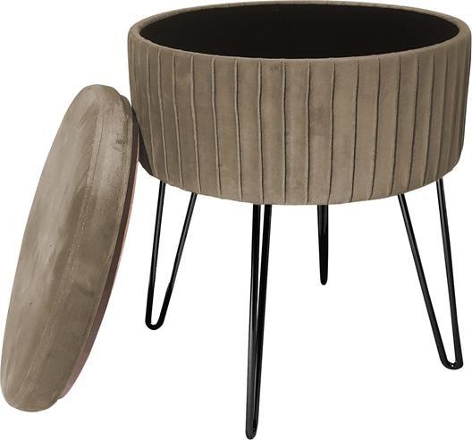 Domoletti Pouf HS522-5, brown, 36 cm x 36 cm x 45 cm