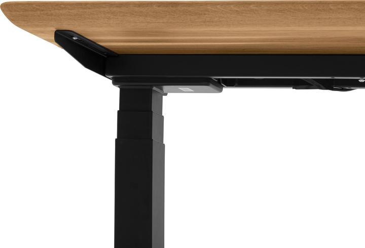 Produktbild Oakywood Standing Desk Holztisch mit Höhenverstellung - aus Massivholz - Eiche / 140x70 / Schwarz -